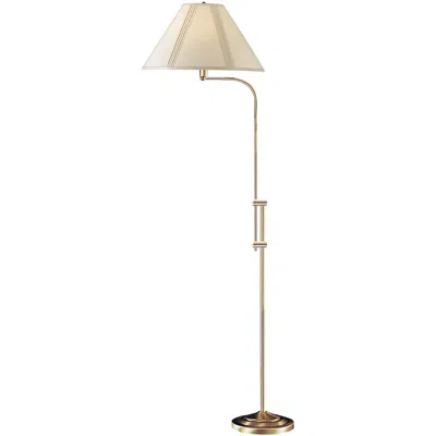 Hivvago 68" Bronze Adjustable Traditional Shaped Floor Lamp With Beige Empire Shade In Neutral