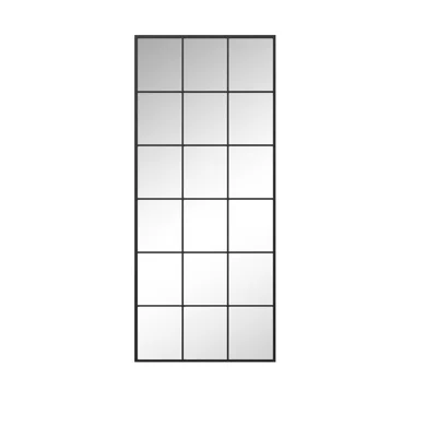 Hivvago 69" Black Metal Framed Standing Mirror