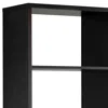 Hivvago 69 Inch Modern Display Cabinet With 7 Multilevel Shelves, 3 Doors, Black In Black