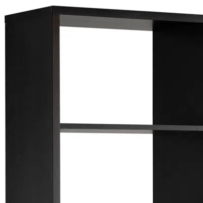Hivvago 69 Inch Modern Display Cabinet With 7 Multilevel Shelves, 3 Doors, Black