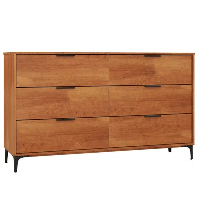 Hivvago 6-drawer Dresser With Interlock System For Bedroom Living Room In Brown