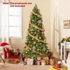 Hivvago 6ft Artificial Christmas Tree, Green Hinged Holiday Tree With 721 Lush Branch Tips, Premium Xmas Dec In Multi