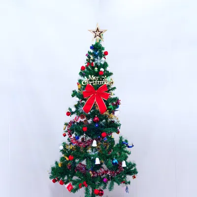 Hivvago 6ft Artificial Christmas Tree With Led Energy-saving Lights In Multi