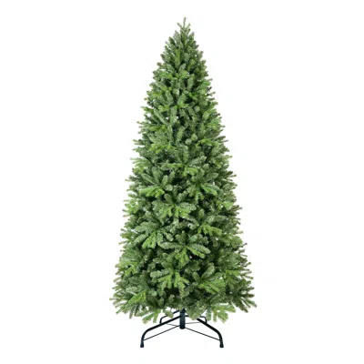 Hivvago 6ft Christmas Tree With 1032 Tips And 300 Warm White Led Lights Pvc+pe Mixed Branches In Green