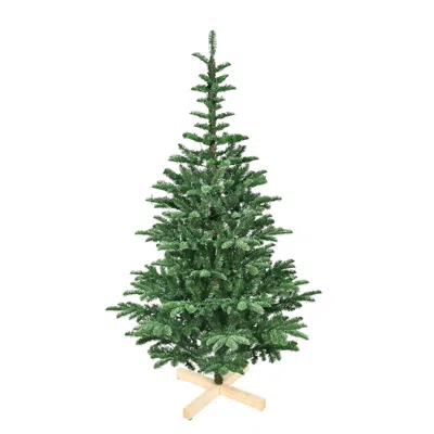 Hivvago 6ft Pre-lit Christmas Tree With 300 Warm White Led Lights In Green