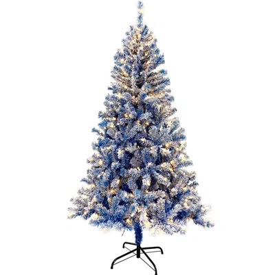 Hivvago 6ft Pre-lit Hinged Artificial Fir Christmastree In Multi