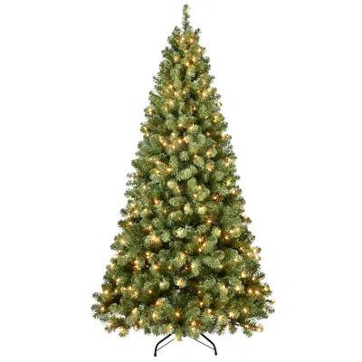Hivvago 6ft Pre-lit Pvc Christmas Tree With 300 Ul Lights In Green