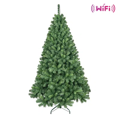 Hivvago 6ft Pvc Christmas Tree With 280 Wifi Music Sync Led Lights App Control In Green