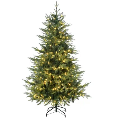 Hivvago 6ft Tall Prelit Artificial Christmas Tree Holiday Dãcor With 2328 Branches In Green