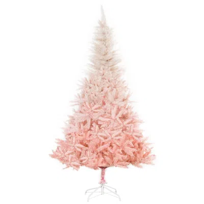 Hivvago 6ft Unlit Spruce Artificial Christmas Tree With Realistic Branches And 800 Tips In Pink