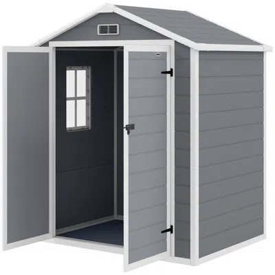 Hivvago 6x4.5 Ft Outdoor Garden Storage Shed In Gray