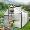 Hivvago 6x12 Ft Walk-inhouse Garden For Backyard Planting With Raised Roof - Green