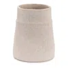 Hivvago 7" Beige Round Resin Table Vase In Neutral