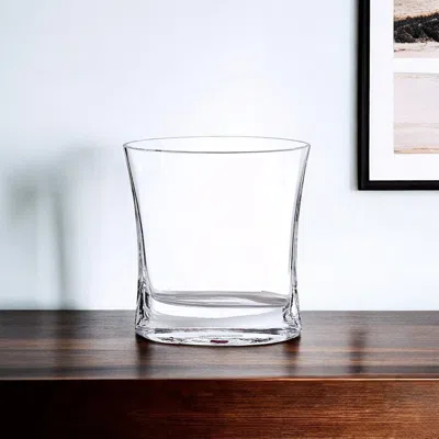 Hivvago 7" Clear Oval Crystal Glass Table Vase In Transparent