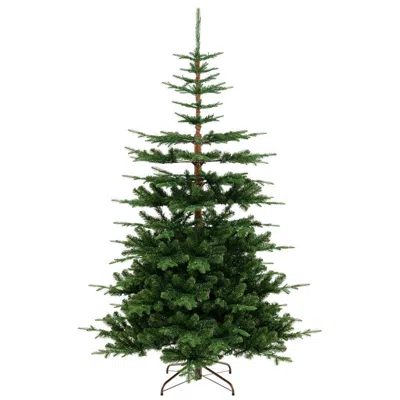 Hivvago 7 Feet Hinged Artificial Pre-lit Christmas Tree With 1303 Branch Tips In Green
