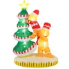 Hivvago 7 Feet Inflatable Christmas Tree With 7 Internal Led Lights And Built-in Fan