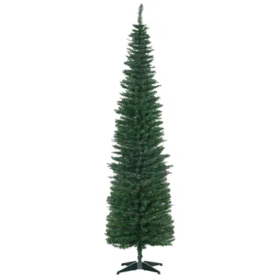 Hivvago 7 Ft Artificial Pencil Christmas Tree In Green