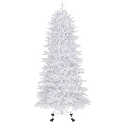 Hivvago 7 Ft Artificial Xmas Tree With 1880 Pe Pvc Branch Tips For Party And Carnival In White