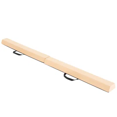 Hivvago 7 Ft Folding Balance Beam With Removable Suede Cover And Non-slip Bottom In Neutral