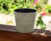 Hivvago 7" Gray Recycled Plastic Indoor Outdoor Round Pot Planter In Neutral