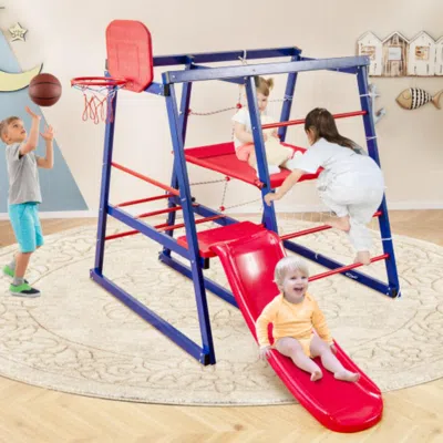 Hivvago 7-in-1 Metal Toddler Climbing Toys For 3-7 Years Old