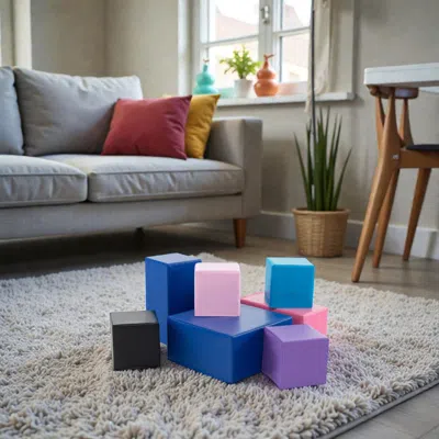 Hivvago 7-piece Jumbo Foam Blocks Set For Toddlers And Children In Multi