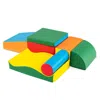 Hivvago 7 Pieces Toddlers Climbing Toys With Epe Foam And Removable Pu Leather