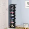 Hivvago 7-tier Shoe Rack Practical Free Standing Shelves Storage Shelves-black