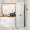 Hivvago 70 Inch Freestanding Storage Cabinet With 2 Doors And 5 Shelves-white