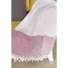 Hivvago 70" Turkish Cotton Handwoven Throw Blankets In Red In Pink