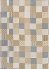 Hivvago 70" X 50" Beige Kantha Cotton Patchwork Throw Blanket With Embroidery