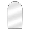 Hivvago 71" Black Arch Aluminum Framed Standing Mirror In Black