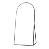 Hivvago 71" Black Arch Metal Framed Standing Mirror In Black