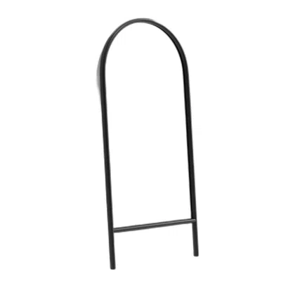 Hivvago 71" Black Arch Wood Framed Standing Mirror