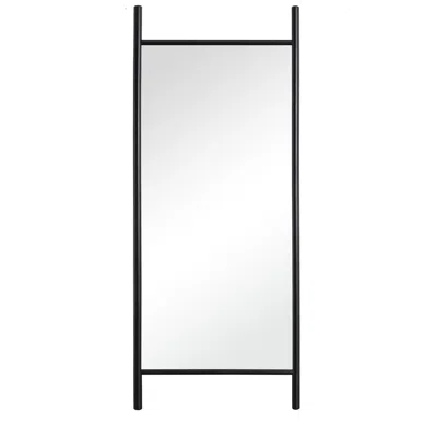 HIVVAGO 71" BLACK NOVELTY WOOD FRAMED STANDING MIRROR