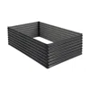 Hivvago 71 Inch Galvanized Metal Raised Garden Bed For Garden Backyard-dark Gray