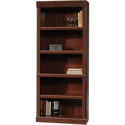 Hivvago 71-inch High 5-shelf Wooden Bookcase In Cherry Finish In Brown