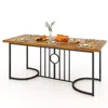 Hivvago 71 Inch Large Dining Table For 6-8 People Rectangular Wood Kitchen Table-rustic Brown