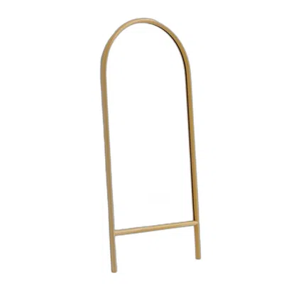 Hivvago 71" Natural Arch Wood Framed Standing Mirror