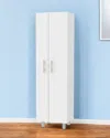 Hivvago 71" White Versatile Tall Pantry Cabinet With Five Shelves In White