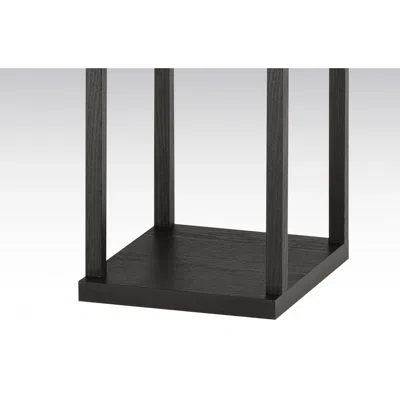 Hivvago 72" Black And White Solid Wood Column With White Cotton Shade