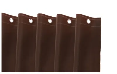Hivvago 72" Dark Brown Vinyl Shower Curtain Liner In Burgundy