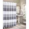 Hivvago 72-inch Grey White Striped Luxurious Textured Polyester Fabric Shower Curtain In Gray