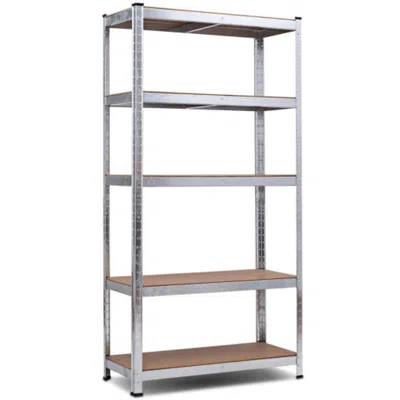 Hivvago 72 Inch Storage Rack With 5 Adjustable Shelves For Books Kitchenware-gray