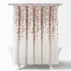 Hivvago 72-inch Tan Purple Grey Floral Flowers Shower Curtain In Multi
