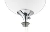 Hivvago 72" Silver With White Glass Shade In White
