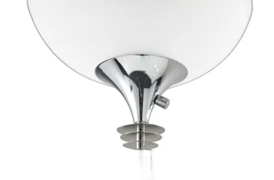 Hivvago 72" Silver With White Glass Shade