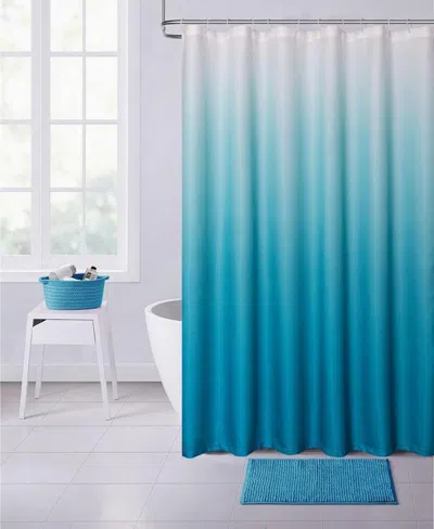 Hivvago 72" White And Blue Ombre Shower Curtain