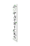 Hivvago 72" White Black And Green Solid Wood Happy St Patrick's Day Porch Sign In White