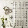 Hivvago 72 X 72 In. Cotton Polly Shower Curtain With Black White Rhombus Dots Pattern
